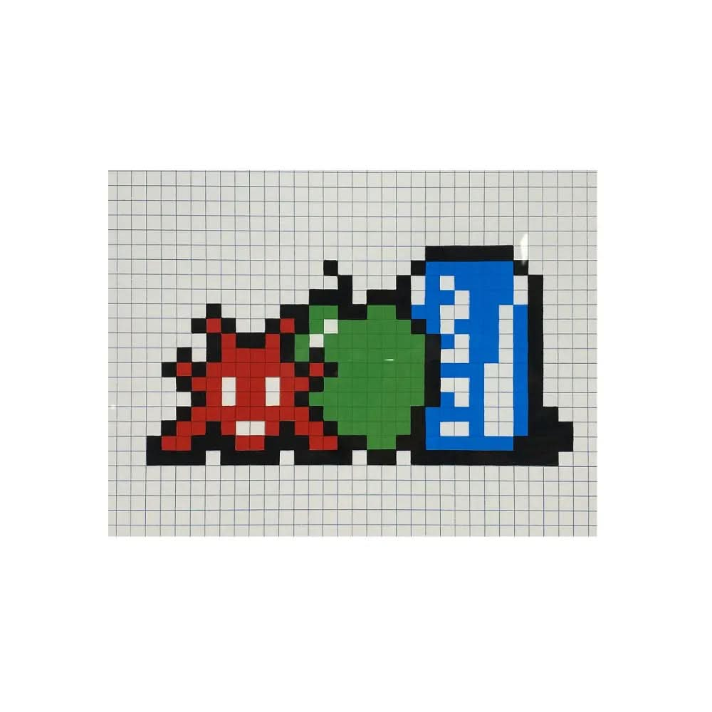 Invader -  Still Life with Pocari Can (2014) -, Screen print, signed, dated, and numbered