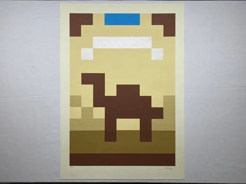 Invader – CAMEL (2015) – Sérigraphie signée, édition limitée à 100 exemplaires LYNART STORE