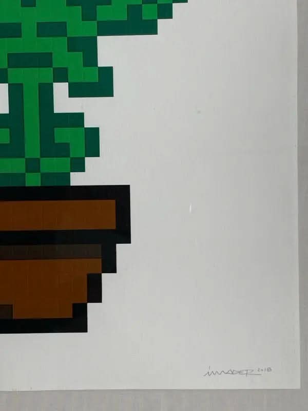 Invader – HOLLYWEED (Brown Pot) (2018) – Sérigraphie signée (édition limitée à 100 exemplaires) LYNART STORE