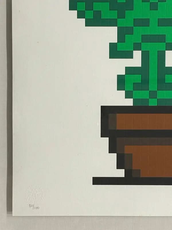 Invader – HOLLYWEED (Brown Pot) (2018) – Sérigraphie signée (édition limitée à 100 exemplaires) LYNART STORE