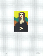 Invader, Low Res Mona Lisa (2014) LYNART STORE