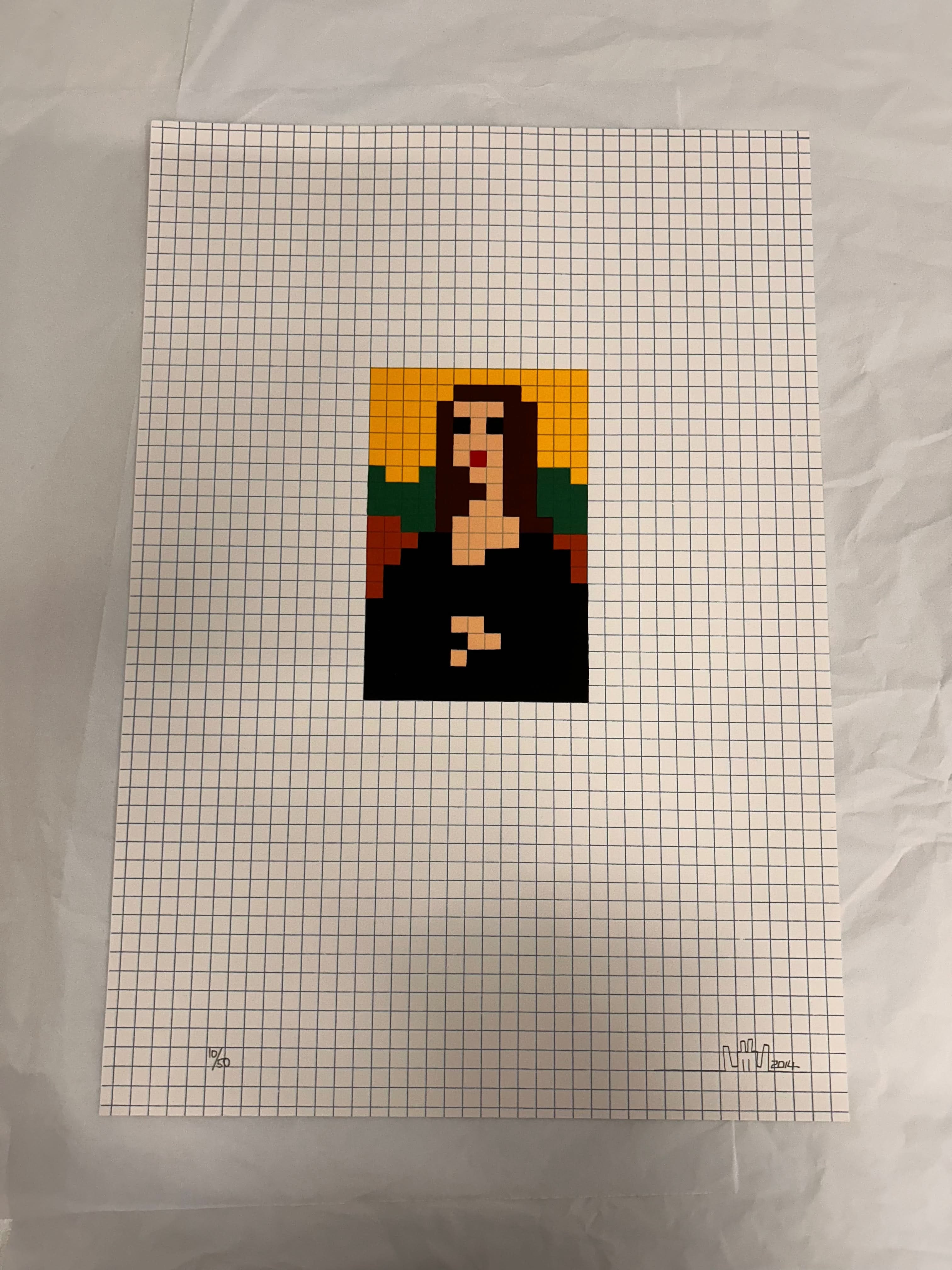 Invader, Low Res Mona Lisa (2014) LYNART STORE