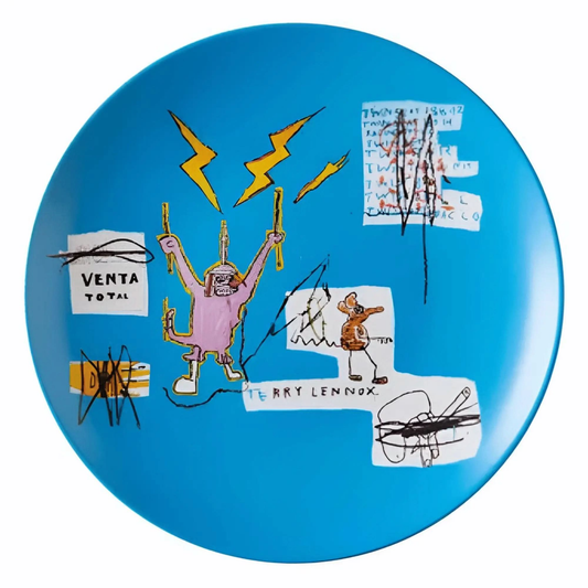 Jean-Michel Basquiat Porcelain Plate – "Venta" - porcelain plate