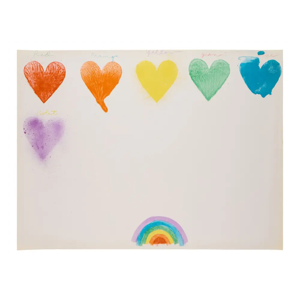 Jim Dine – Hearts (1971–72) - Color lithograph on wove paper