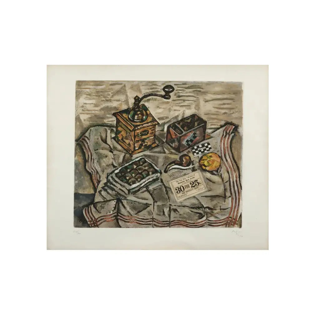 Joan Miró - Le Moulin à café (1954) - Etching and aquatint in colors