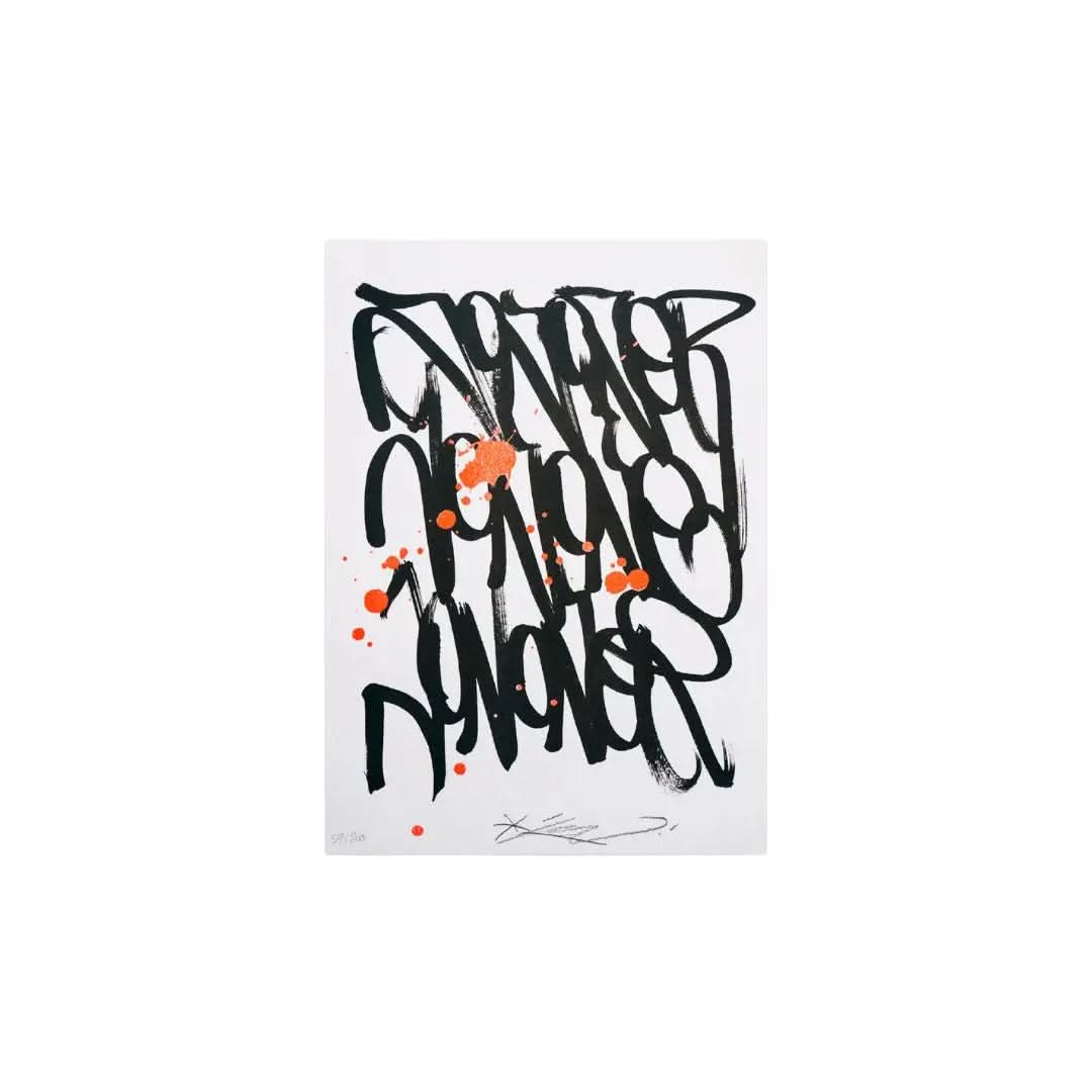 JonOne - Untitled (2021) - Risograph print on Arcoprint Edizioni 130 gsm paper