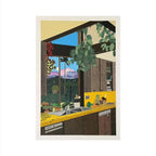 Jonas Wood, Kitchen Interior, 2022 - Color screenprint on Rising Museum Board