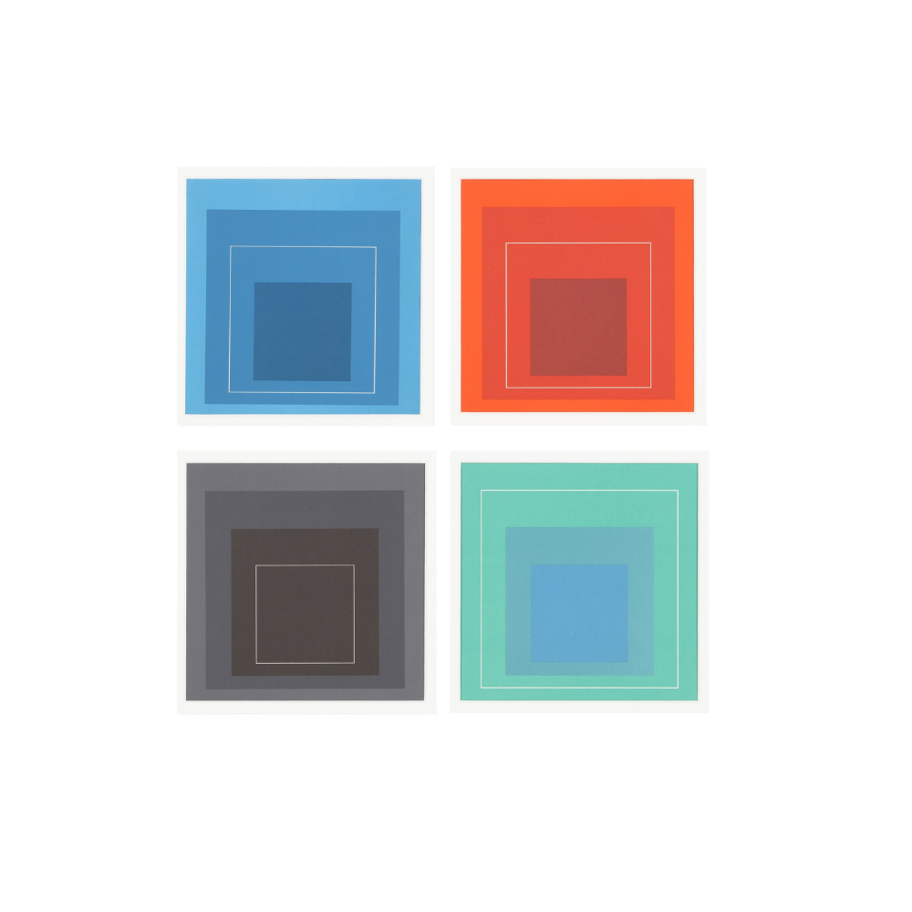Josef Albers - White Line Squares Complete set of four