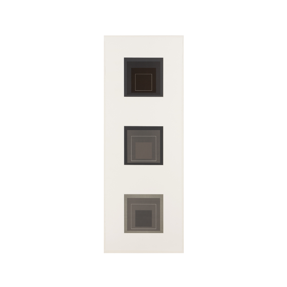 Josef Albers - White Line Squares Triptych