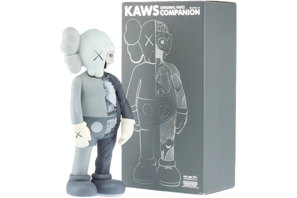 KAWS, Companion Flayed Open Edition Figura in vinile grigia, 2016