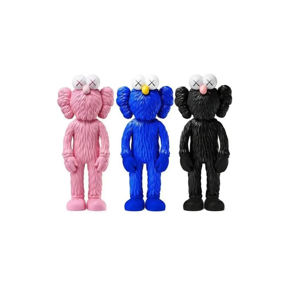 KAWS, Set of 3 BFF Vinyl Figure Blue,Black,Pink, 2017 - Painted vinyl