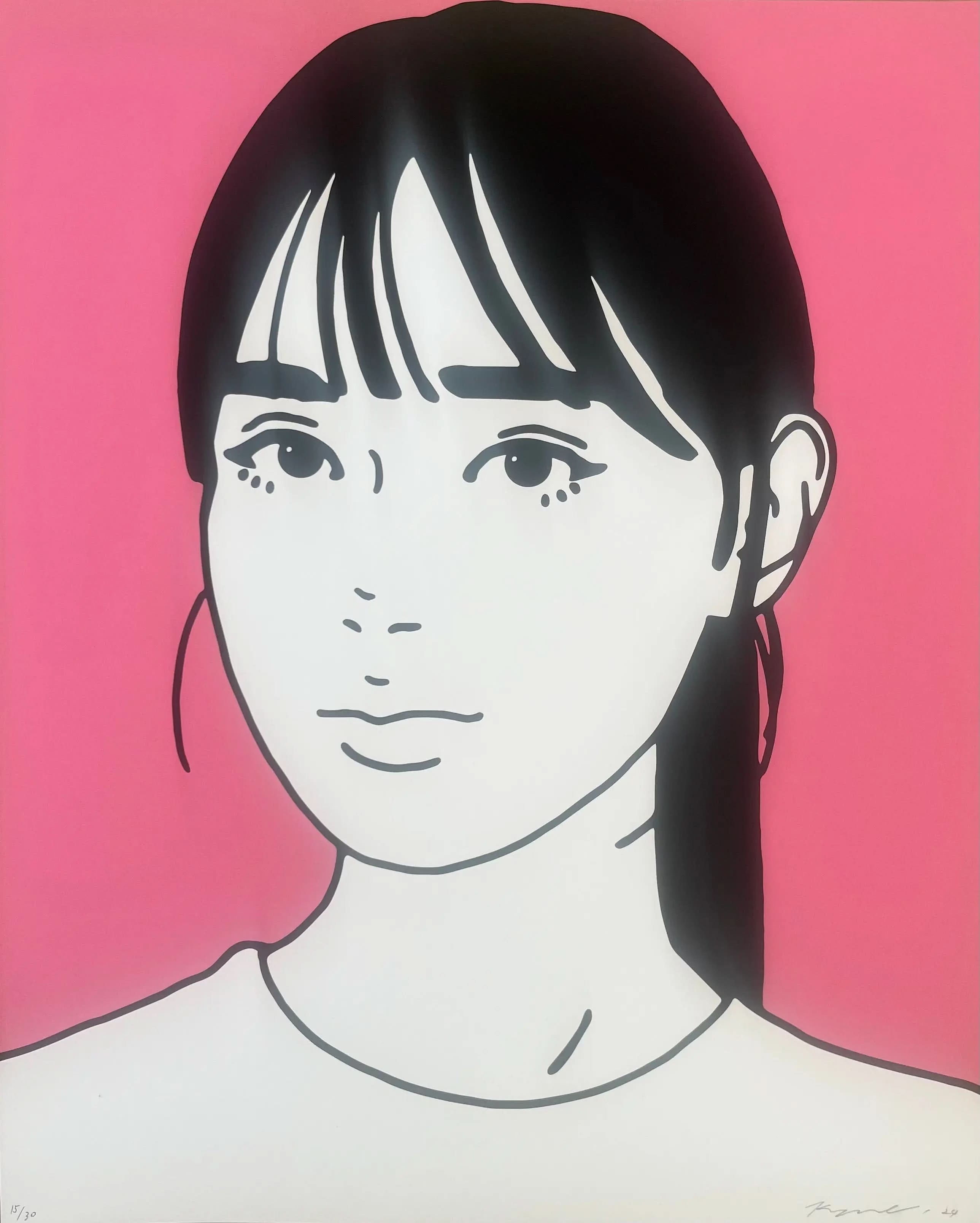 KYNE - Untitled (Pink) 2024 - Three-color screenprint on Kakita KYNE - Untitled (Pink) 2024 - Three-color screenprint on Kakita