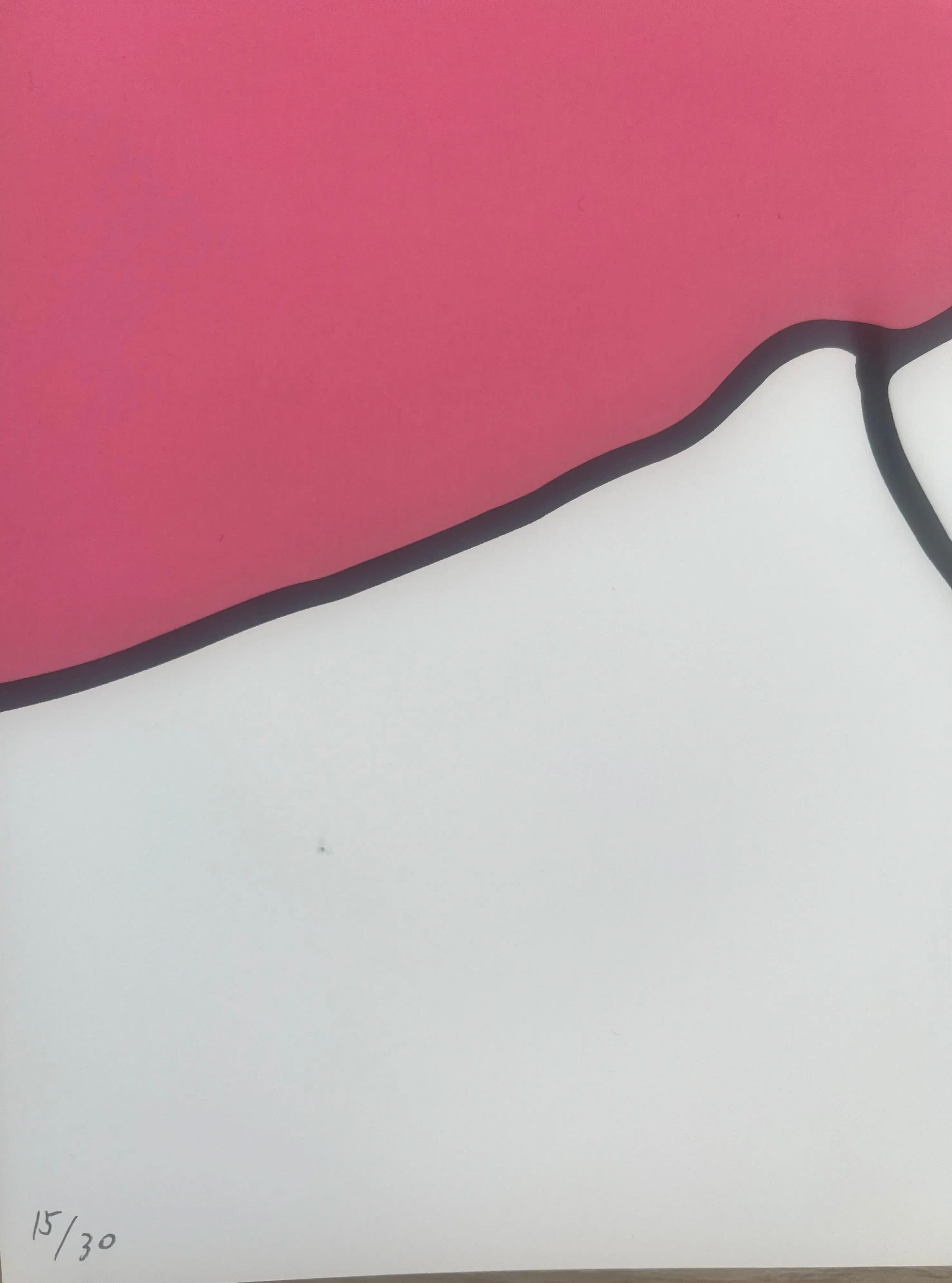 KYNE - Untitled (Pink) 2024 - Three-color screenprint on Kakita KYNE - Untitled (Pink) 2024 - Three-color screenprint on Kakita