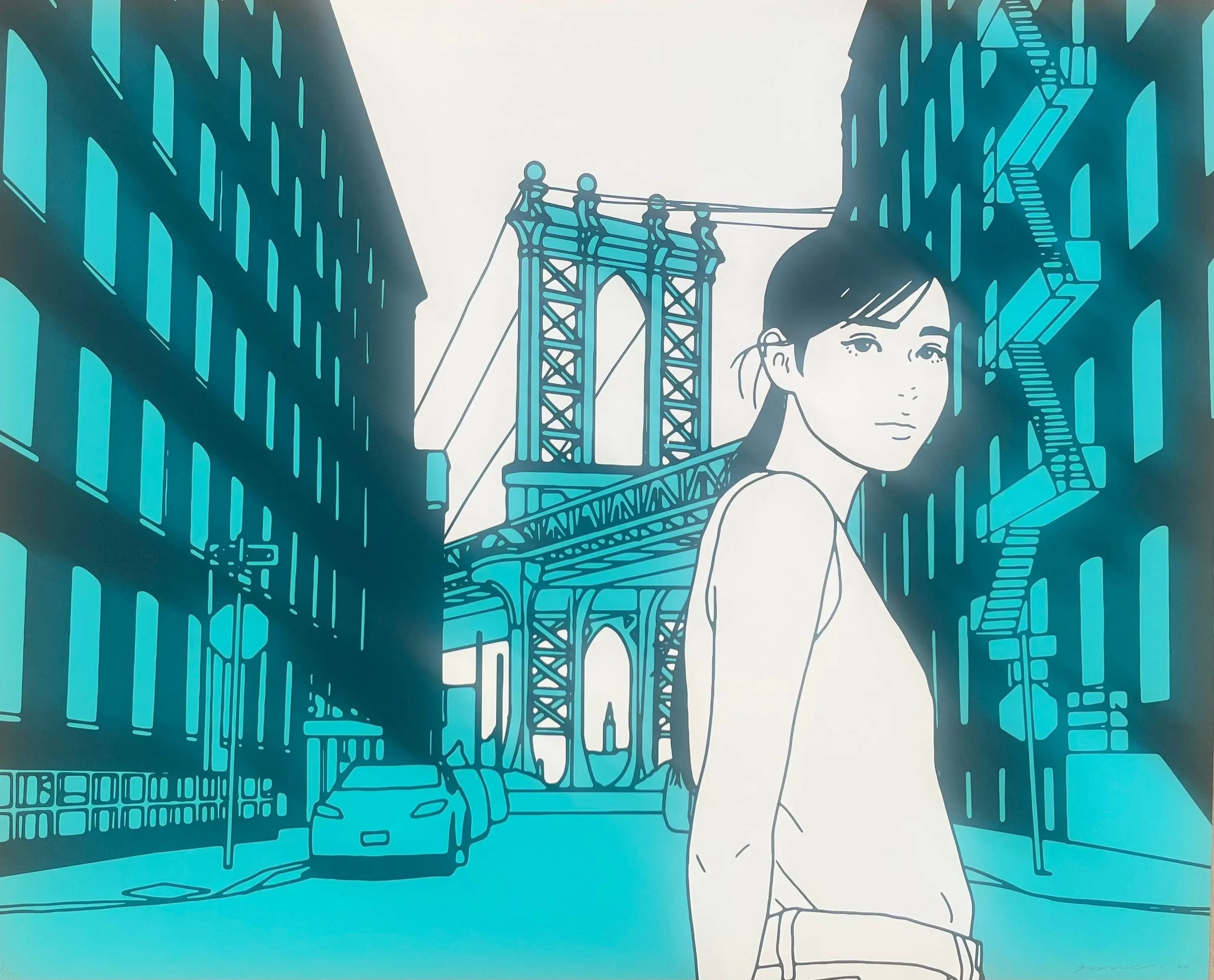 KYNE - Untitled (Brooklyn) - Three-color screenprint on Kakita 300 KYNE - Untitled (Brooklyn) - Three-color screenprint on Kakita 300