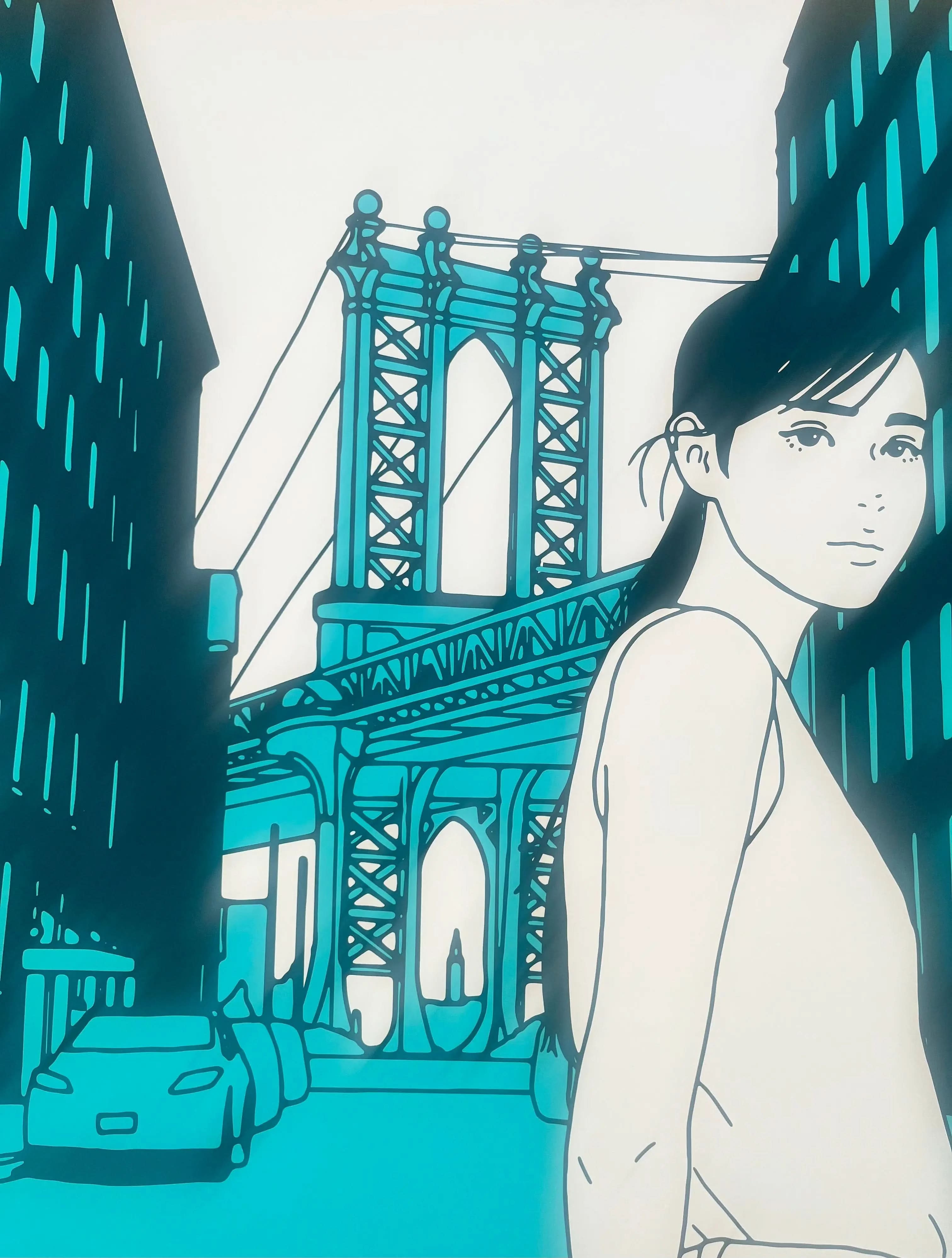 KYNE - Untitled (Brooklyn) - Three-color screenprint on Kakita 300 KYNE - Untitled (Brooklyn) - Three-color screenprint on Kakita 300