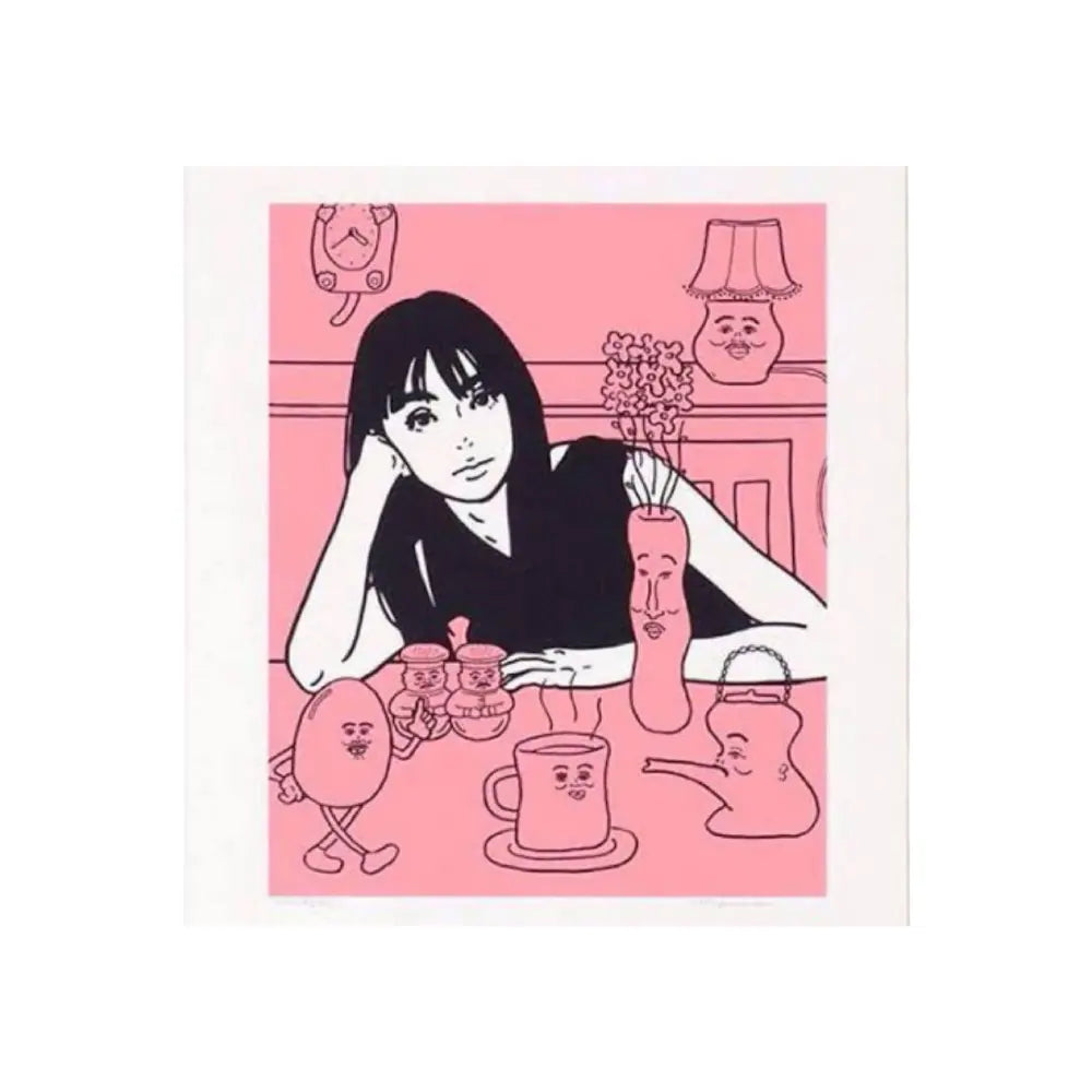 KYNE × NONCHELEEE – Untitled (Pink), 2023 - Color screenprint