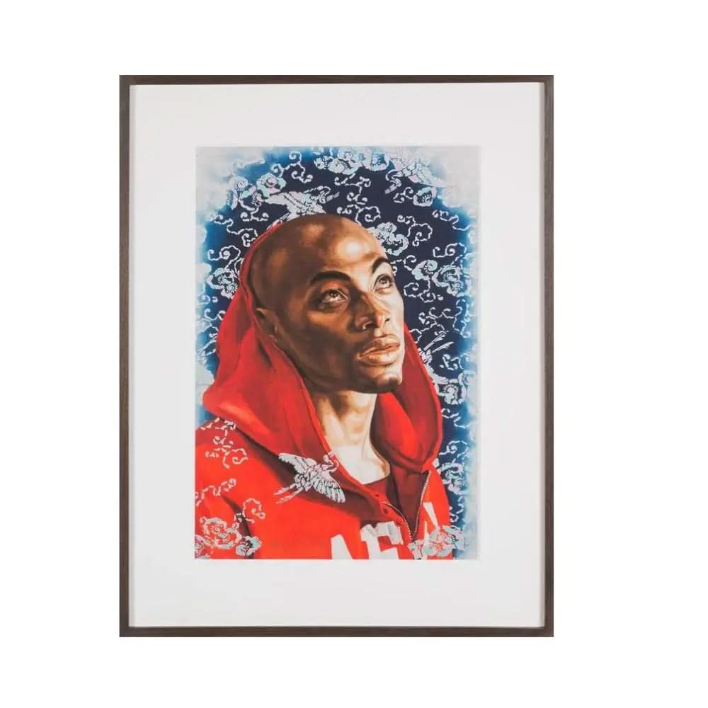 Kehinde Wiley  - Sophie Arnould Study II, 2016 - Color pigment print, hand-embellished on paper