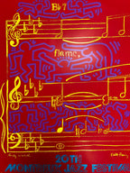 Keith Haring & Andy Warhol, 20th Montreux Jazz Festival (Marechal 47),(1986) LYNART STORE