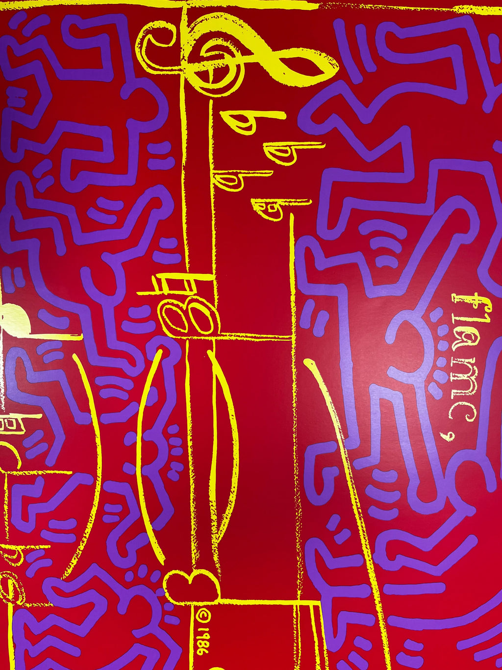 Keith Haring & Andy Warhol, 20th Montreux Jazz Festival (Marechal 47),(1986) LYNART STORE