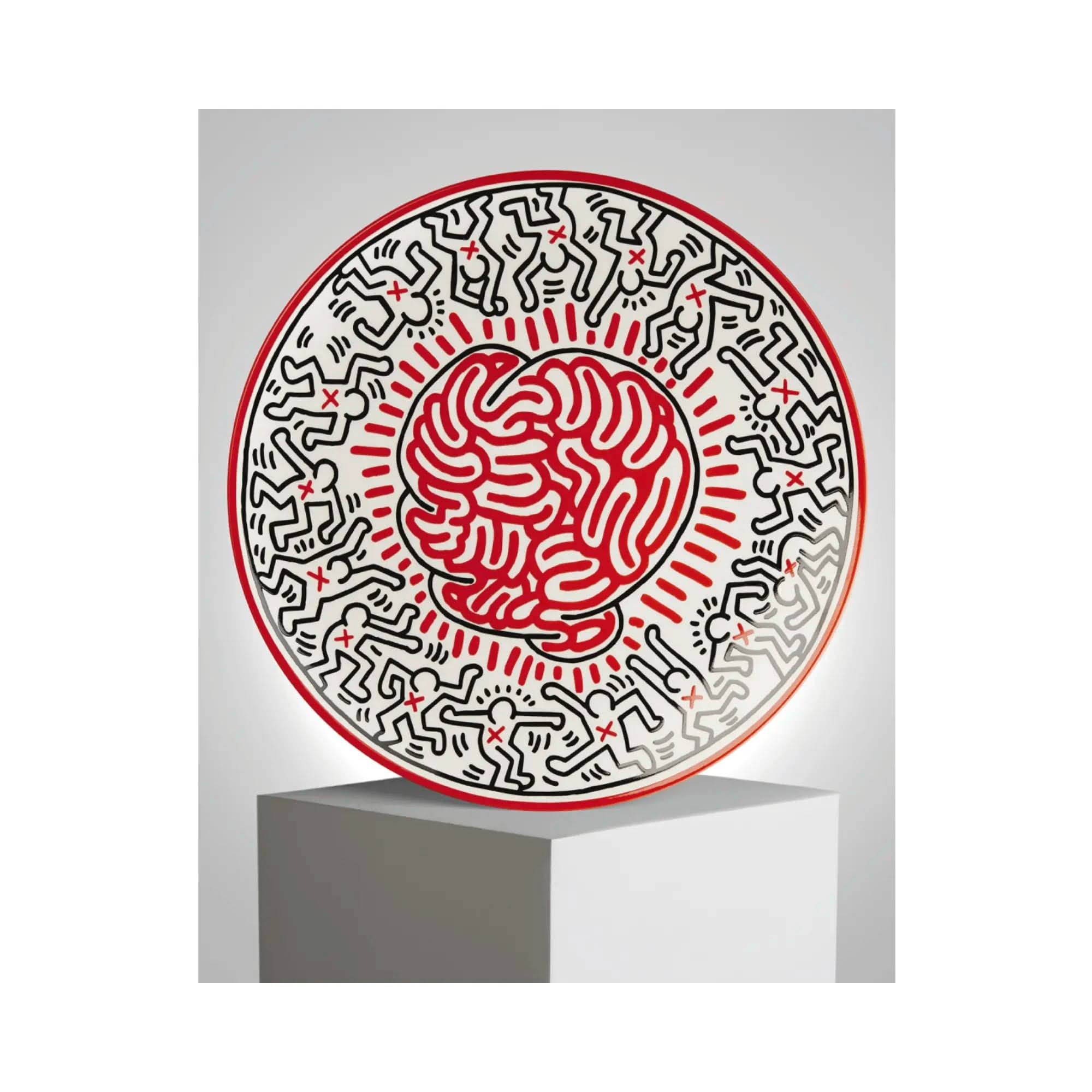 Keith Haring, Assiette en porcelaine "Brain" LYNART STORE