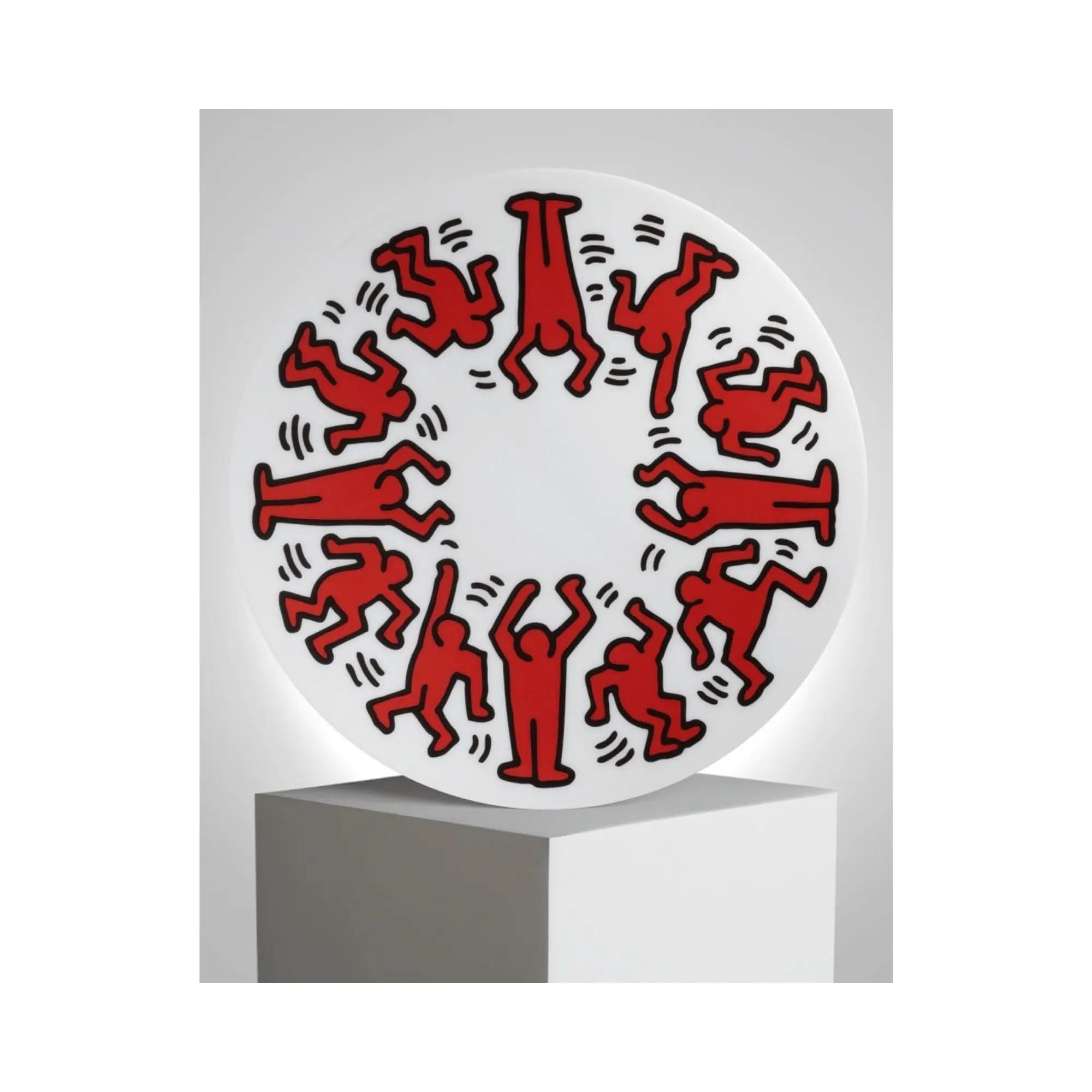 Keith Haring, Assiette en porcelaine "Red on White" LYNART STORE