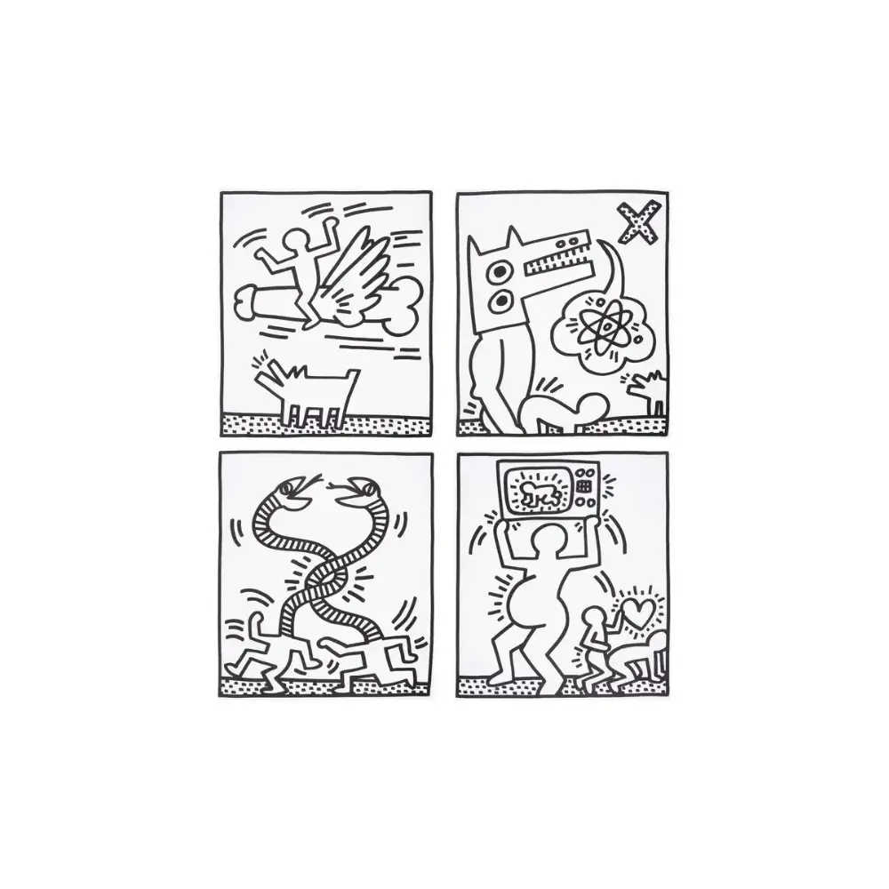 Keith Haring, Four works from the Lucio Amelio Suite (1983) LYNART STORE