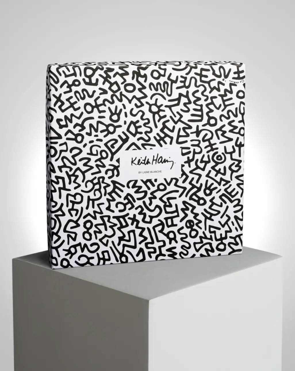 Keith Haring, Grande Assiette en porcelaine, "Black Pattern" LYNART STORE