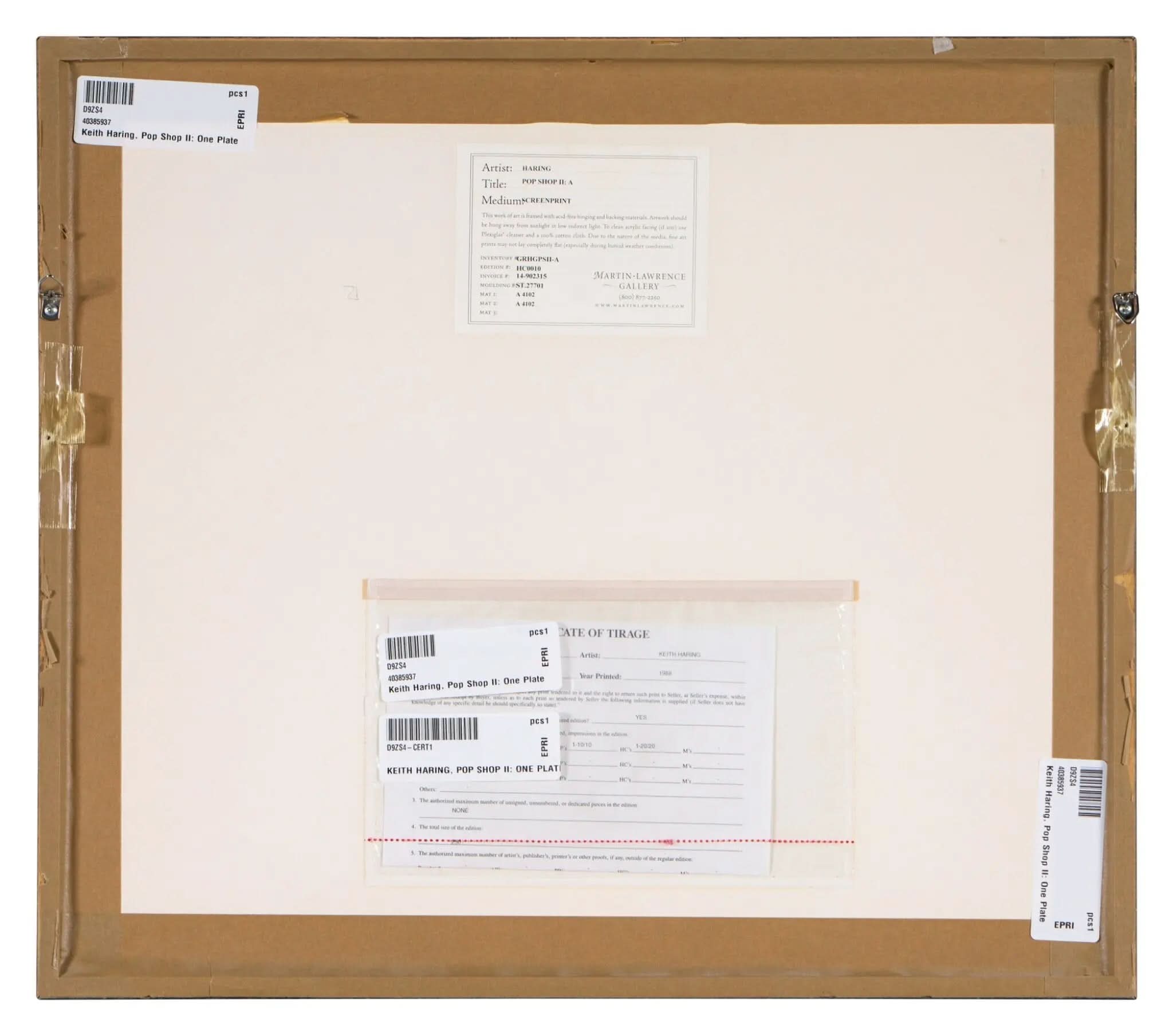 Keith Haring, Pop Shop II: One Plate (1988) Littmann, p. 97 L.Y.N.A.R.T Store