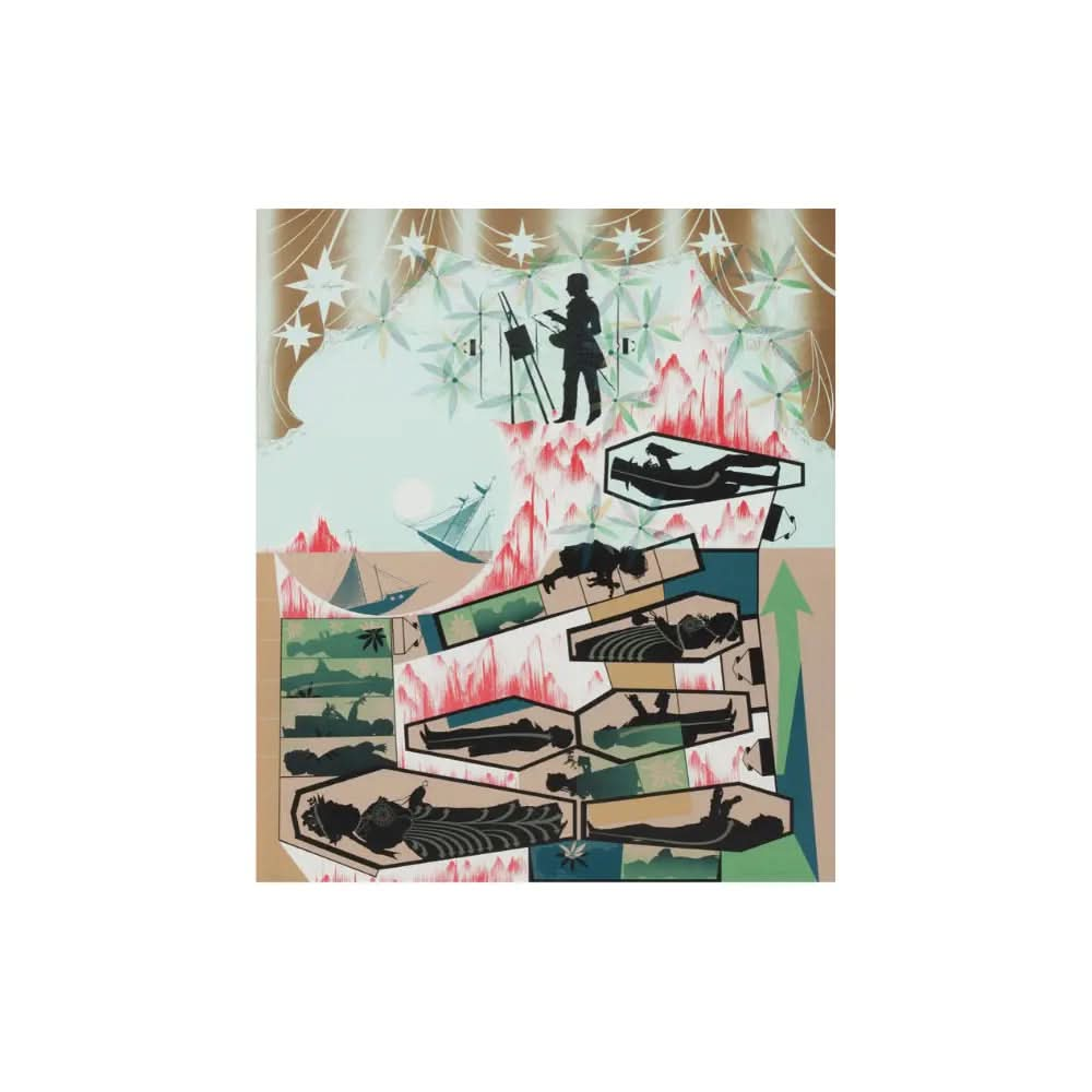 Lari Pittman, Untitled (1989) - Color lithograph on Vélin paper