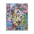Lasveguix, Urban Daly - Mixed media collage on torn posters, spray paint, and acrylic