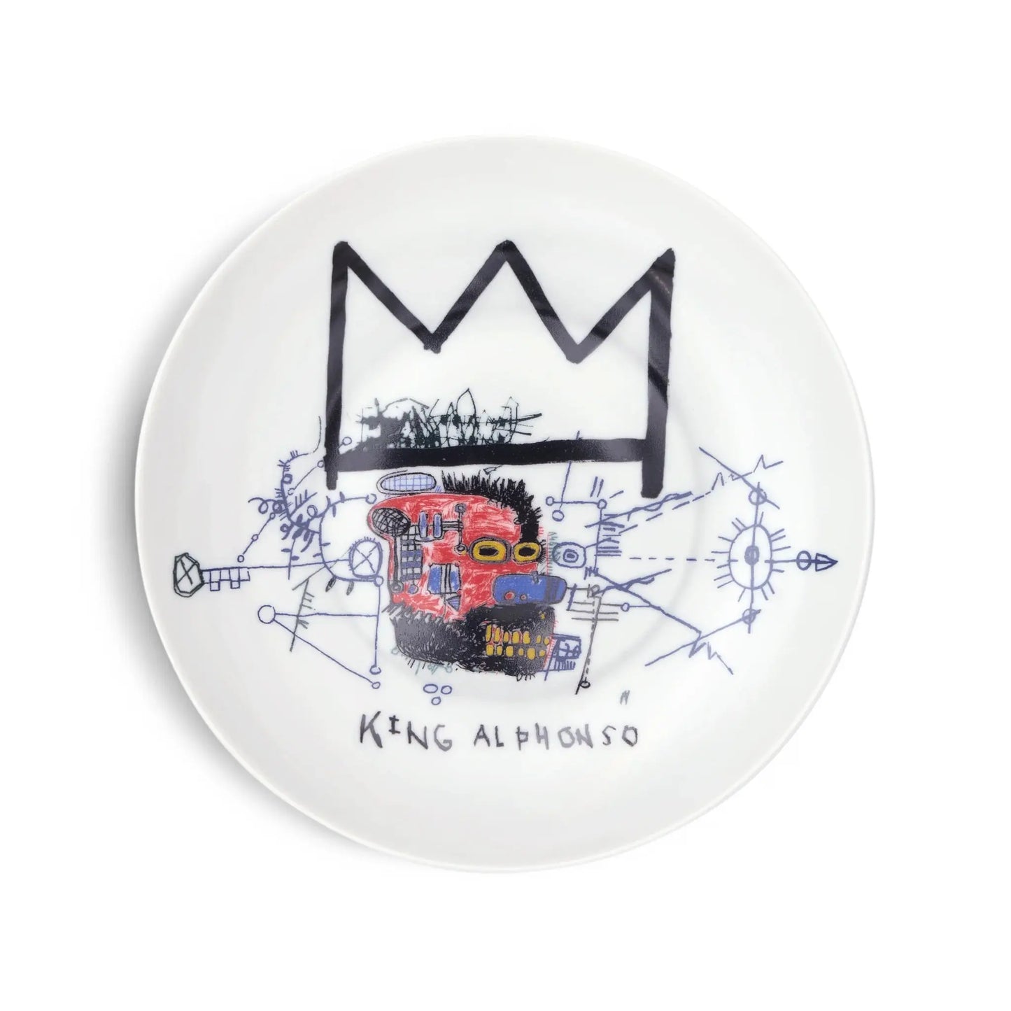 Ligne Blanche x Jean-Michel Basquiat, King Alphonso Plate LYNART STORE