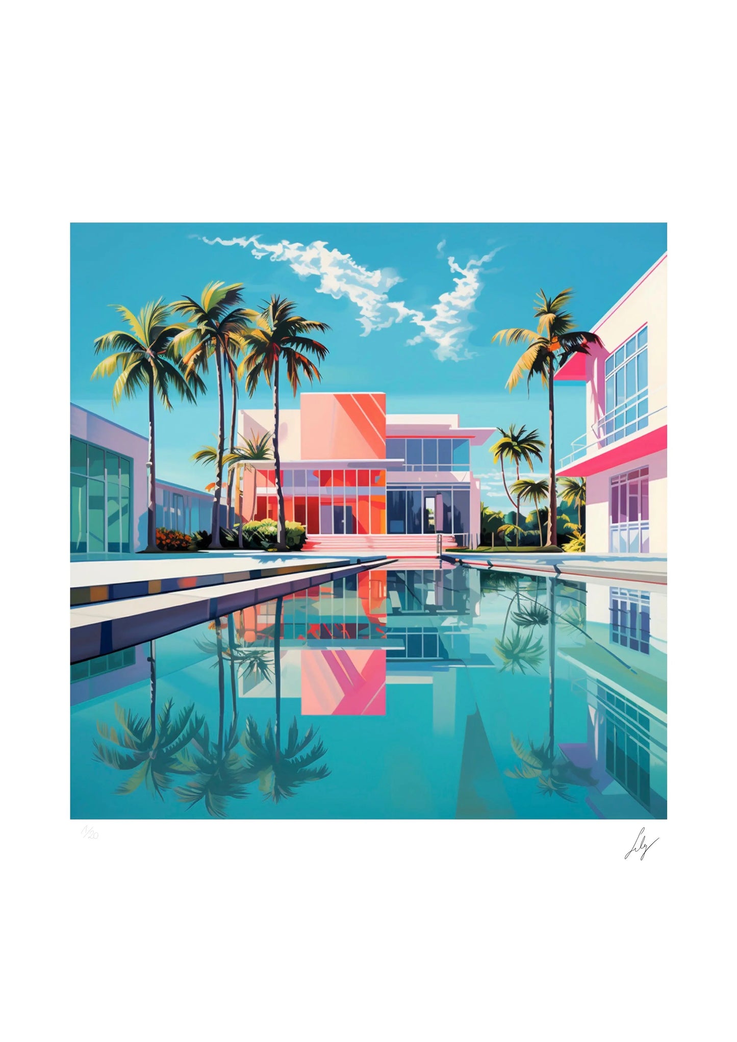 Lily ycf. Poolside Paradise - Sérigraphie LYNART Store