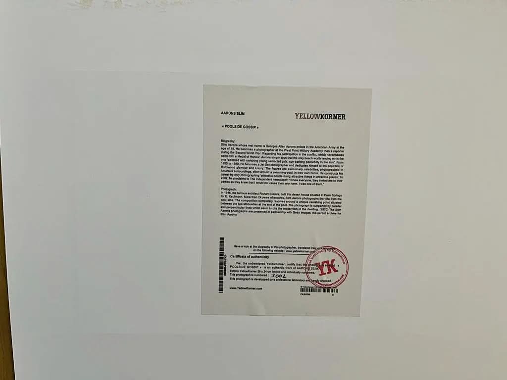 Lot de 3 photographies originales de Slim Aarons, Edition épuisée LYNART STORE