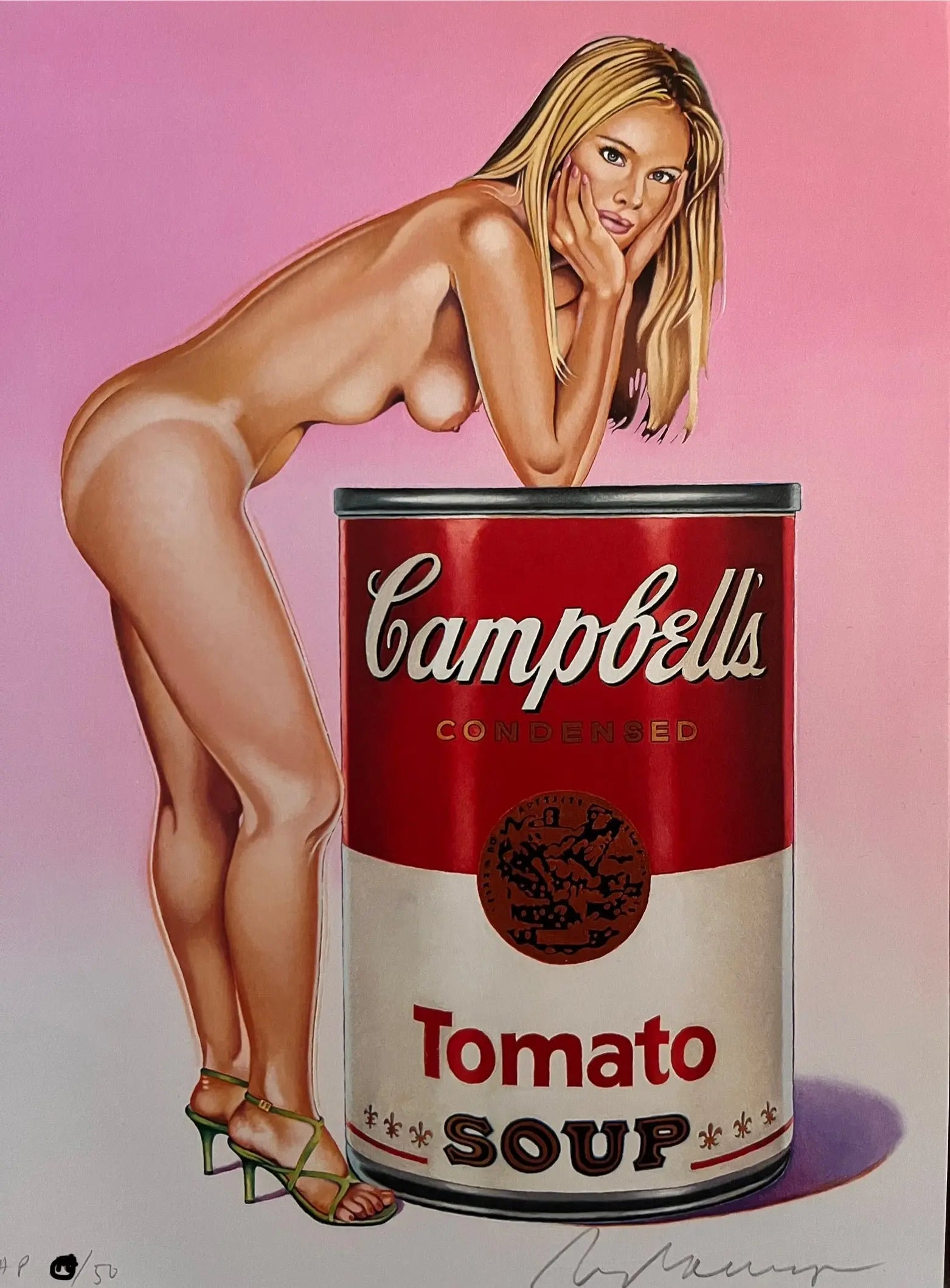 Mel Ramos - Campbell's Soup Blondes, 2007 Triptyque LYNART STORE