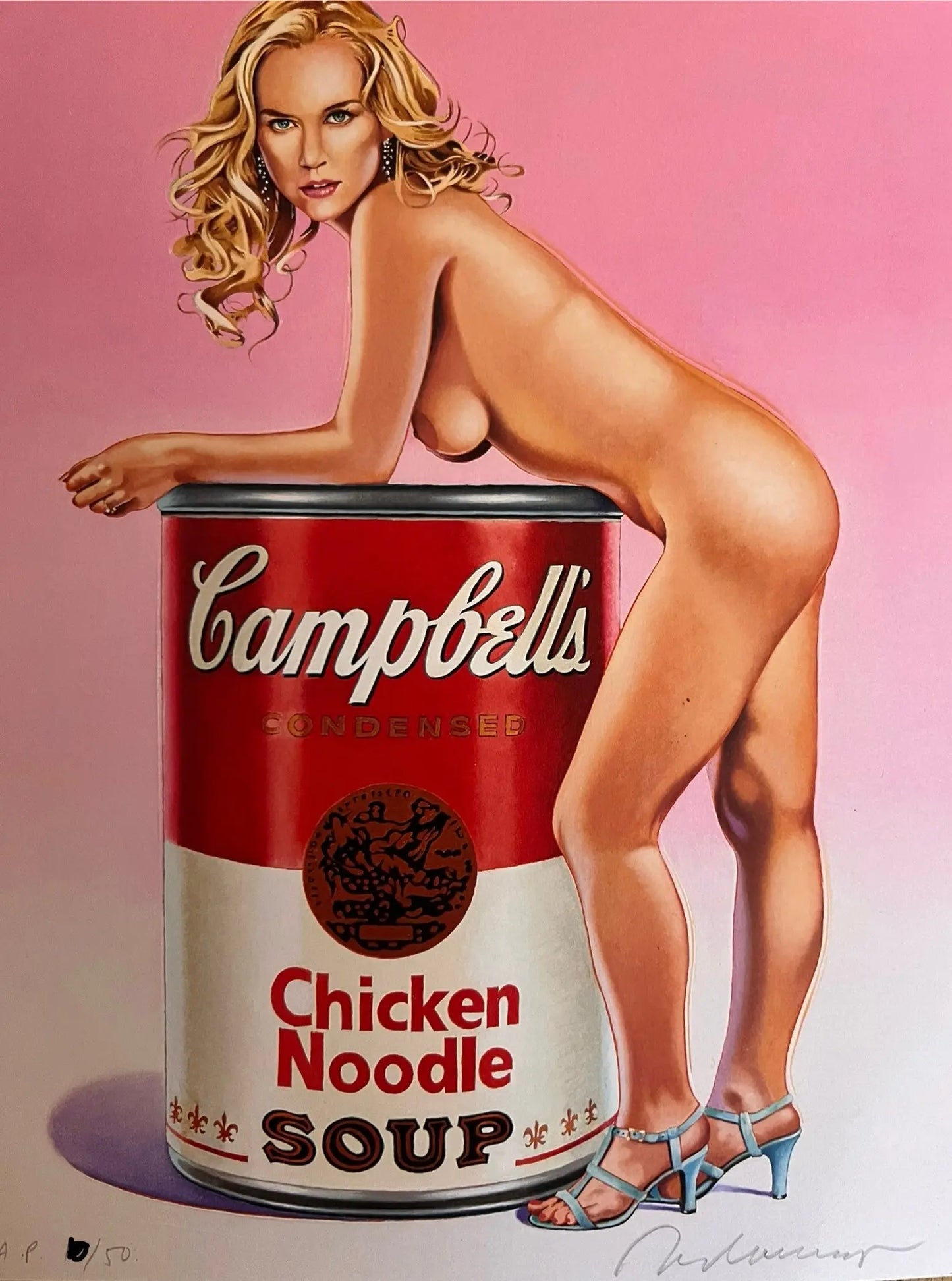 Mel Ramos - Campbell's Soup Blondes, 2007 Triptyque LYNART STORE