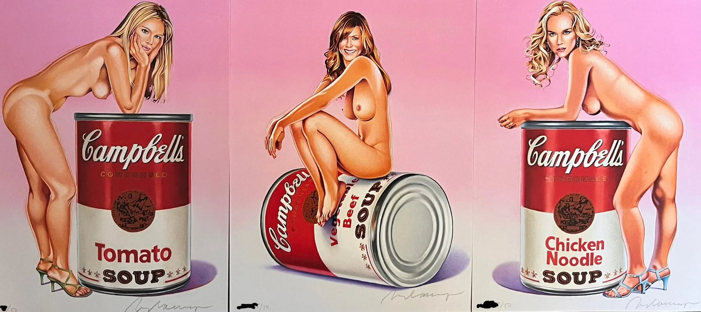 Mel Ramos -  Set of 3 Campbell's Soup Blondes, 2016 LYNART STORE