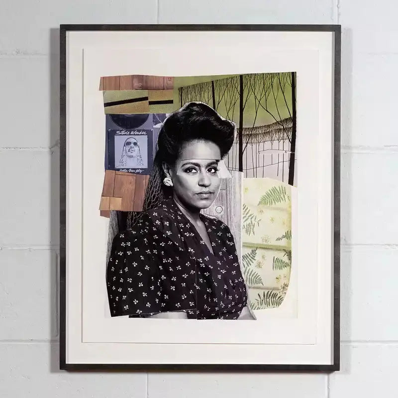 Mickalene Thomas, Clarivel with Black Blouse and White Ribbon, 2016 LYNART STORE