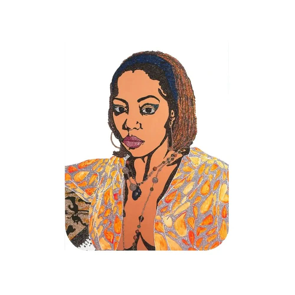Mickalene Thomas, Portrait of a Lovely Six Foota #1, 2009 - Giclée print