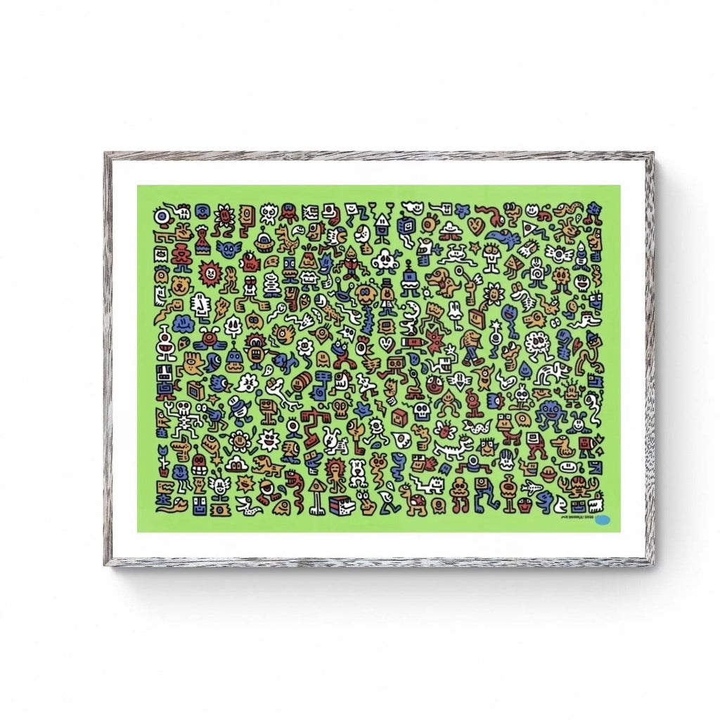 Mr Doodle, Allien Tower - Screenprint on Velin paper, hand-signed and numbered