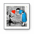 Mr. Brainwash, Love-catcher (Bleu) - 6-color screenprint on archival paper with hand-deckled edges4
