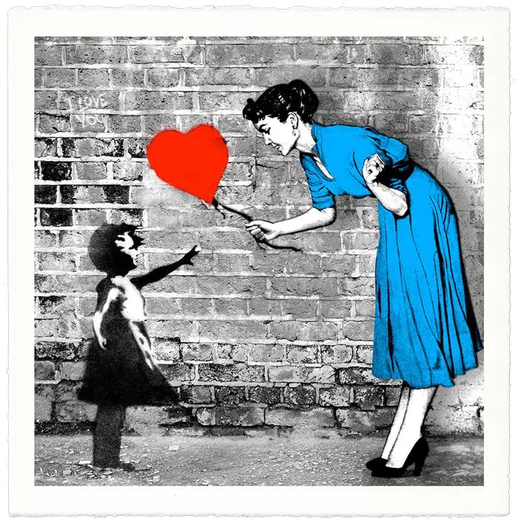 Mr. Brainwash, Love-catcher (Bleu), Lithographie LYNART STORE