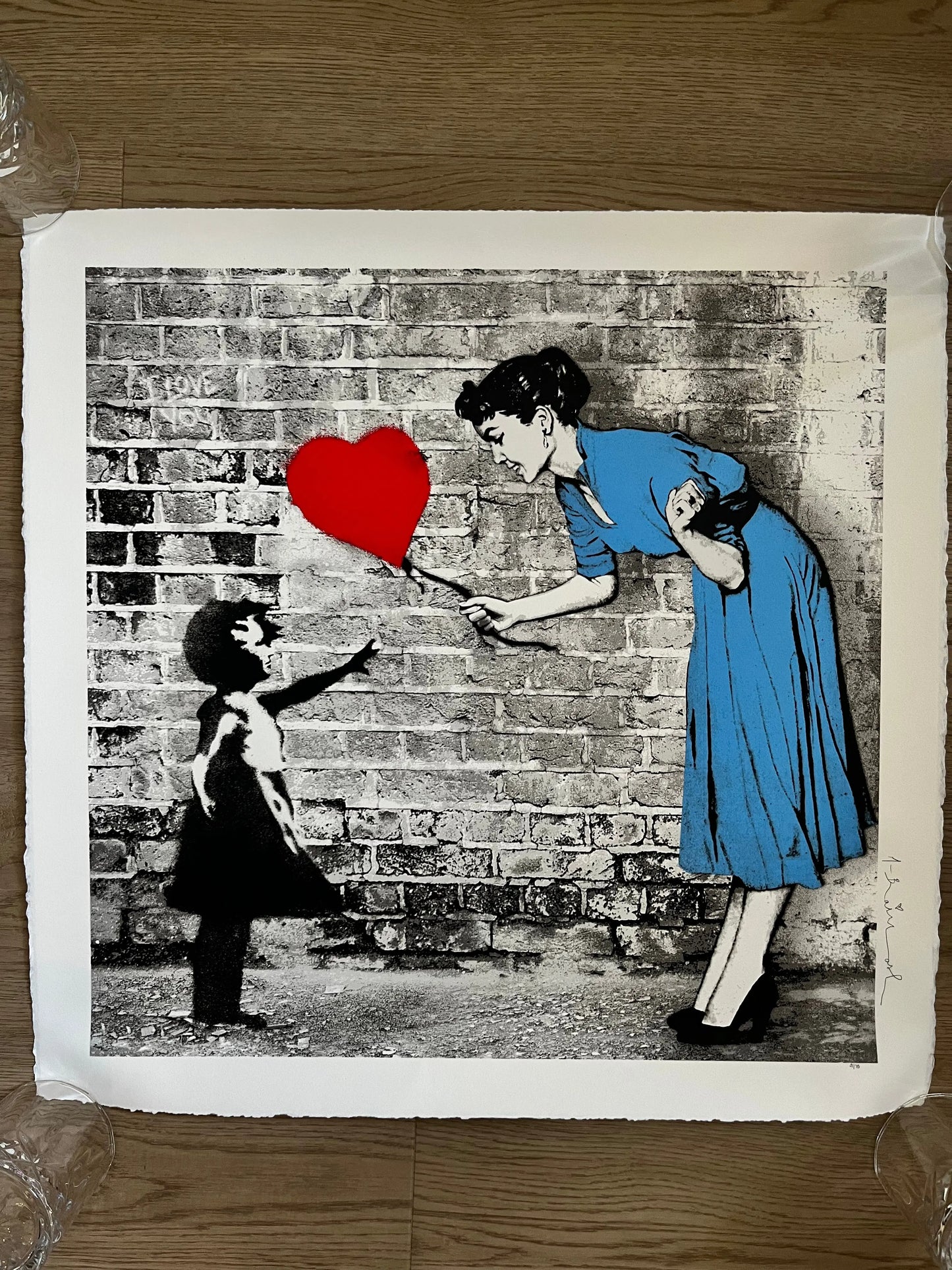 Mr. Brainwash, Love-catcher (Bleu), Lithographie LYNART STORE