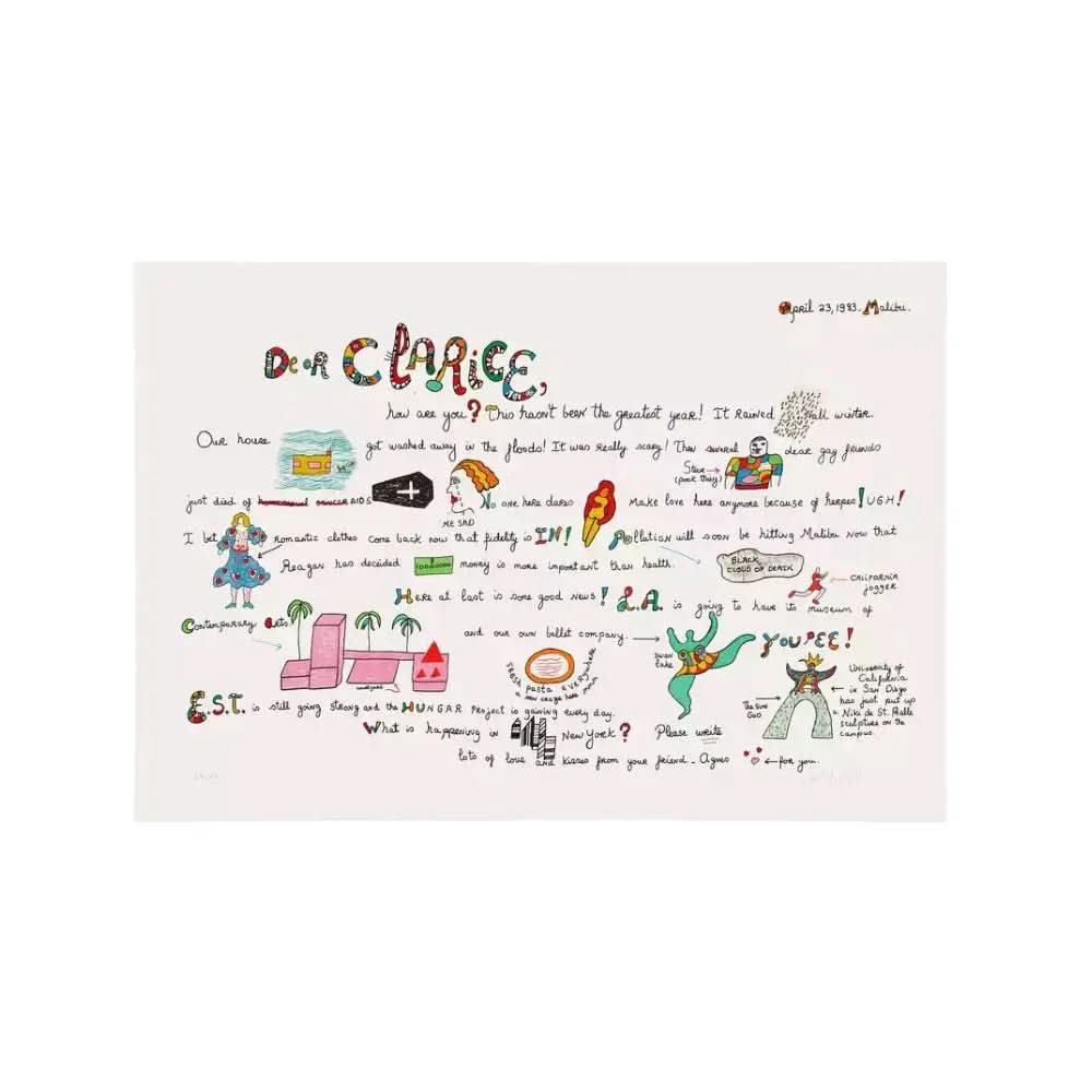 Niki de Saint Phalle Dear Clarice, from Eight by Eight to Celebrate the Temporary Contemporary (1983) LYNART STORE