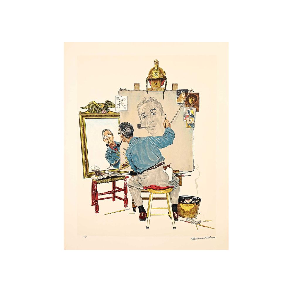 Norman Rockwell - Study for Triple Self Portrait (1960) LYNART STORE