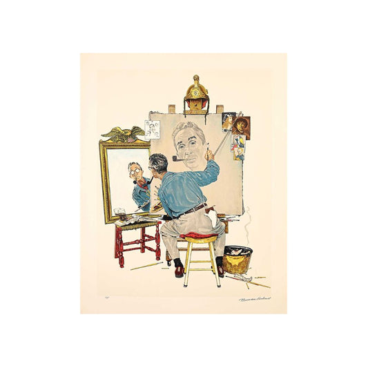 Norman Rockwell - Study for Triple Self Portrait (1960) LYNART STORE