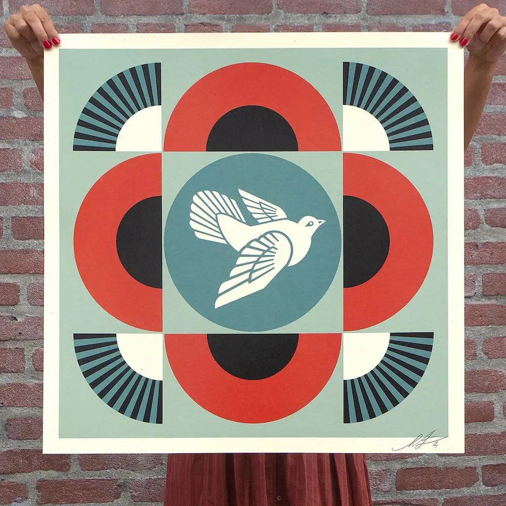 Obey (Shepard Fairey) - Geometric Dove Red L.Y.N.A.R.T Store