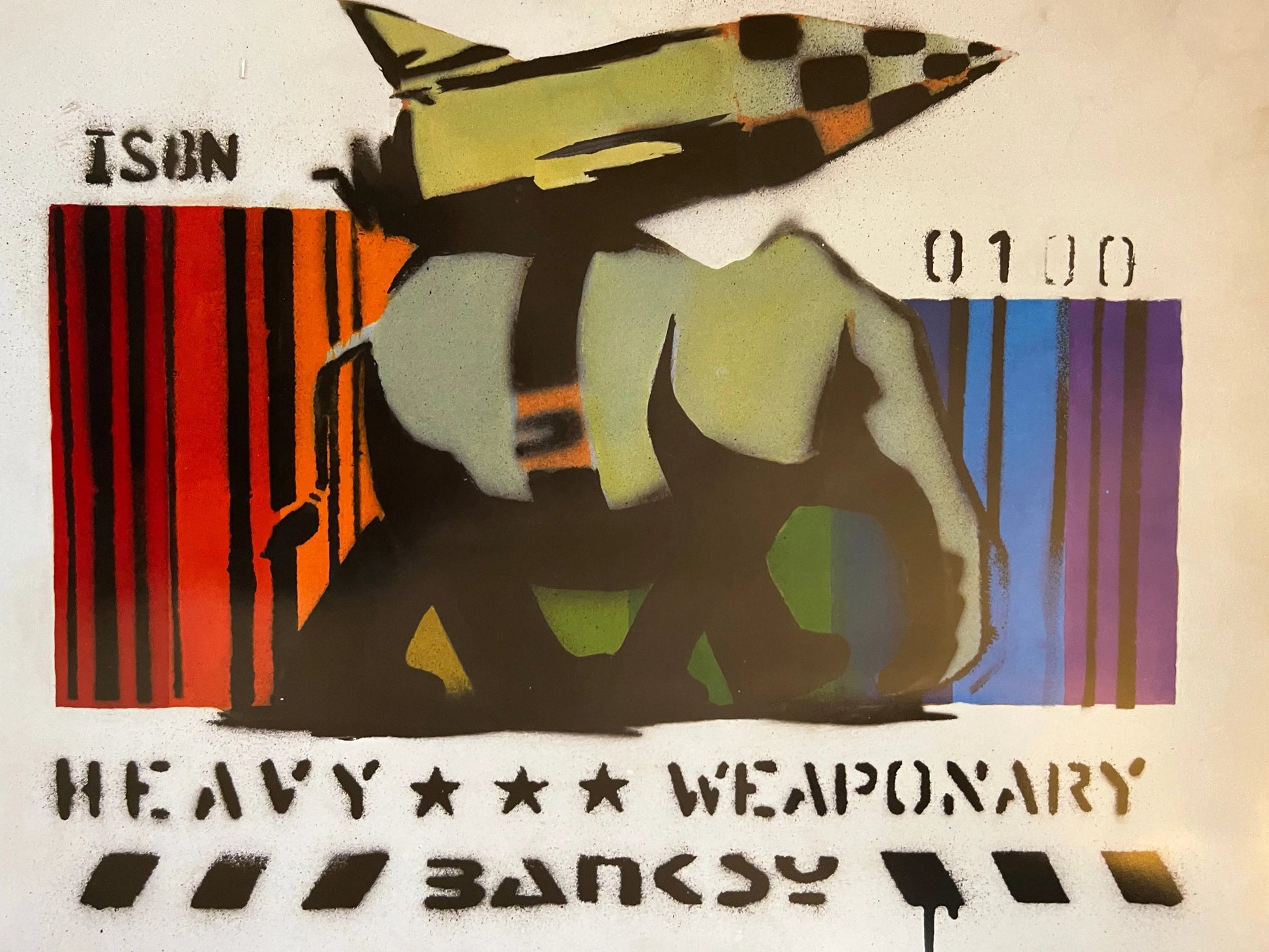 Official Poster - Banksy, Heavy Weaponary, MocoMuseum (Edition strictement limitée) - 2019 L.Y.N.A.R.T Store