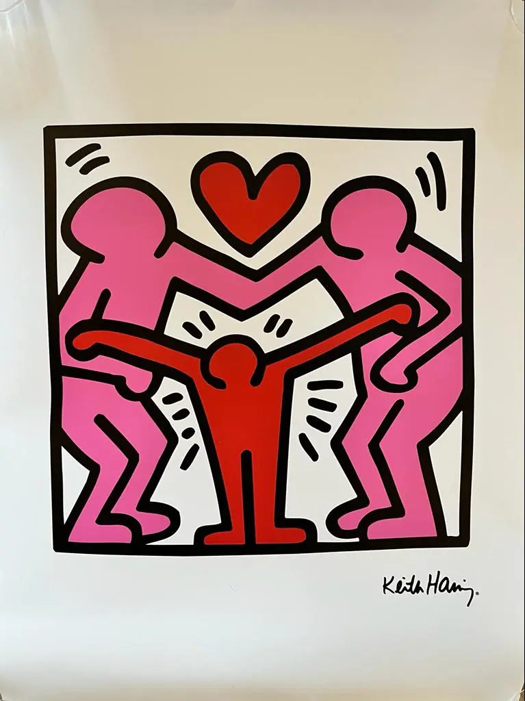 Official Poster - Keith Haring, Untitled (Family) - MocoMuseum (Edition strictement limitée) - 2019 L.Y.N.A.R.T Store