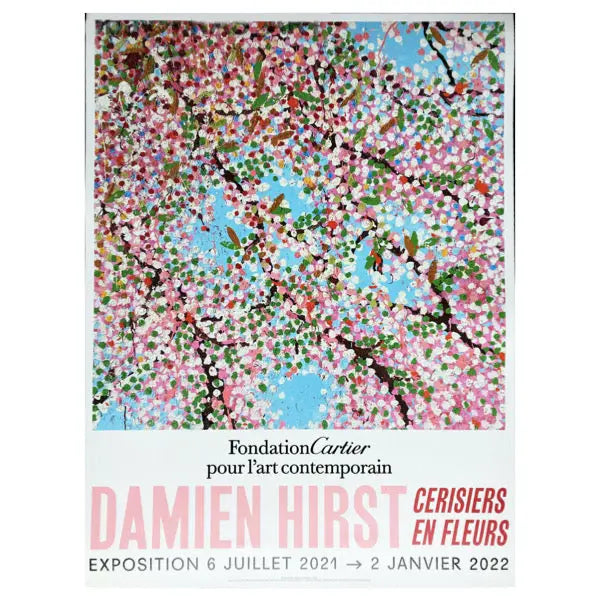 Offre spéciale : Set de 6 - Damien Hirst - Cherry Blossom - Fondation Cartier Paris ©, Affiches originales de l'exposition L.Y.N.A.R.T Store