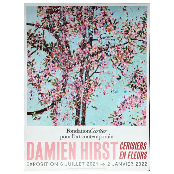 Offre spéciale : Set de 6 - Damien Hirst - Cherry Blossom - Fondation Cartier Paris ©, Affiches originales de l'exposition L.Y.N.A.R.T Store